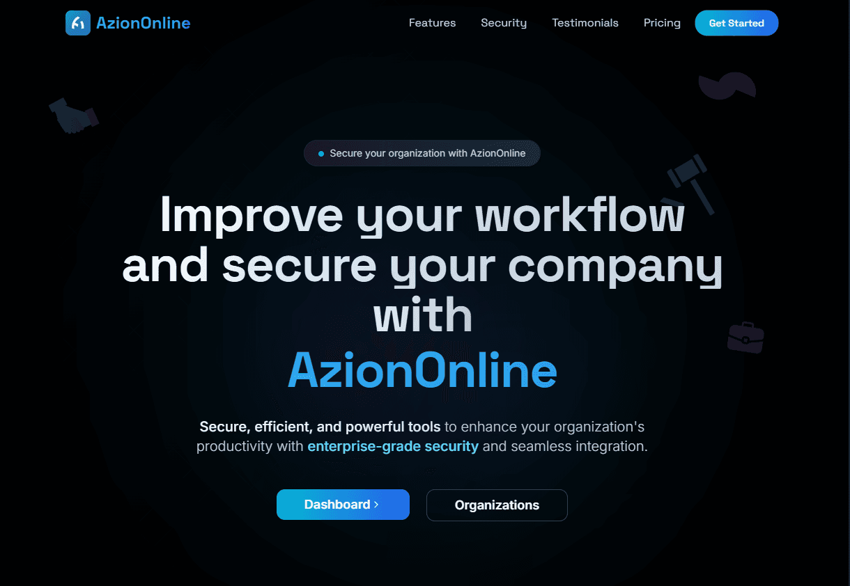 Screenshot of Azion
